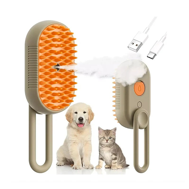 Cepillo Para Mascotas A Vapor Con Manija